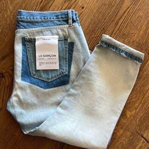 Frame Le Garçon Unmatched Straight Leg Jeans  Size 32